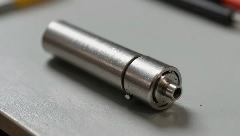 Profilzylinder aus Metall in Nahaufnahme