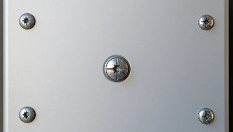 Verschraubter Schutzbeschlag mit abgedecktem Zylinder